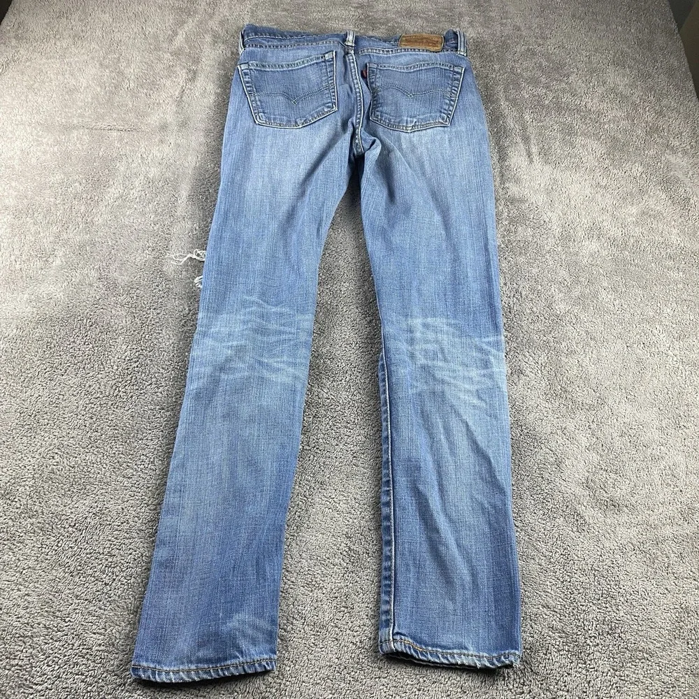 Levis 510 Skinny Jeans Mens 31x32 Blue Medium Wash Mid Rise‎ Distressed